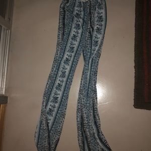 Blue boho hippie pants